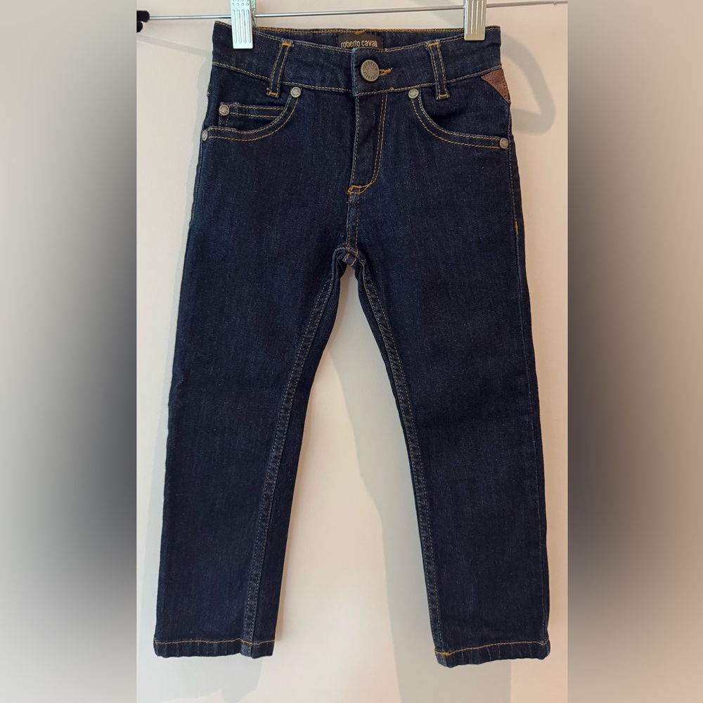 Kids Roberto Cavalli Dark Blue Skinny Jeans